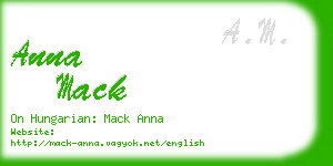 anna mack business card